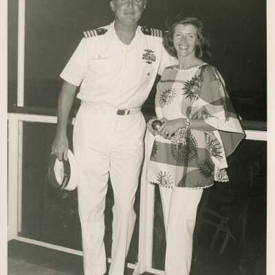 U.S. navy man with an unknown woman
