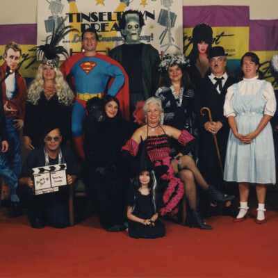 Unknown group of people dressed up.