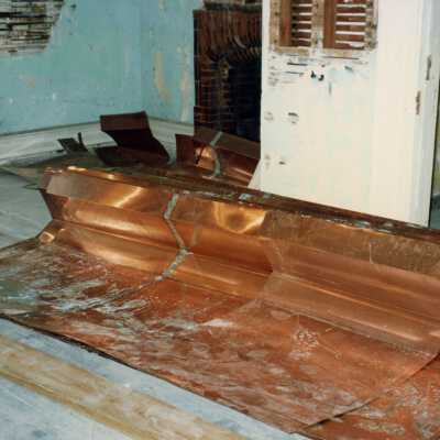 Some copper laying in one of the rooms.