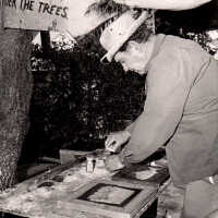 Mario Sanchez in his Studio Under the Trees