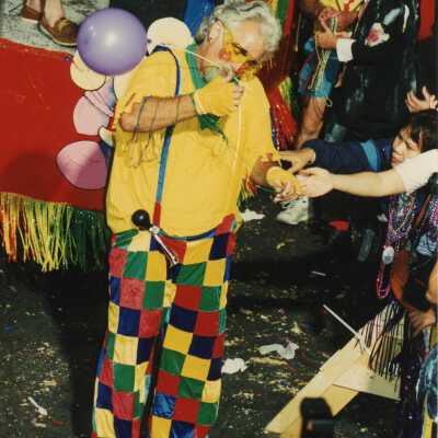 An unknown man dressed up.