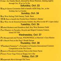 Preliminary schedule of events.