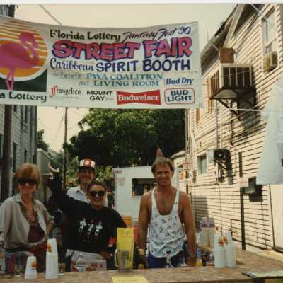 A vendor at the FF street fair.