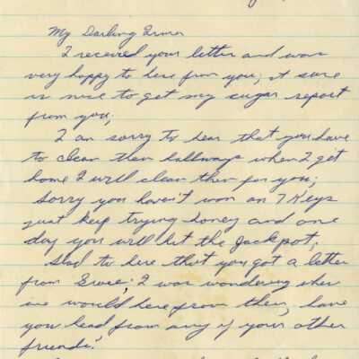 Letter from Naval Air Station Key West during Cuban Missile Crisis: Copyright: © Key West Art & Historical Society
