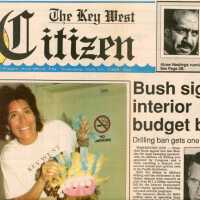          An article in the Key West Citizen that reads Masks mark Fantasy Fest.
   