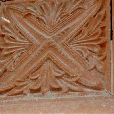 Terra cotta detail work on the exterior.