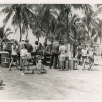 A group of unknown people at a party