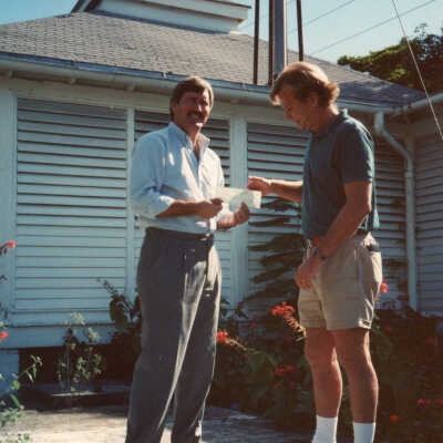 Ron Saunders and Tom Pope