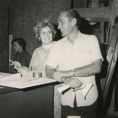 Unknown people standing around