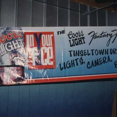 Coors Light Fantasy Fest banner, Tinseltown dreams.