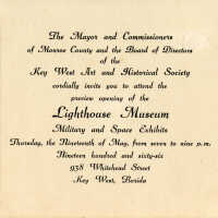 Invitation to Lighthouse Military Museum Opening