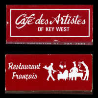 Cafe des Artistes of Key West Restaurant Matchbox