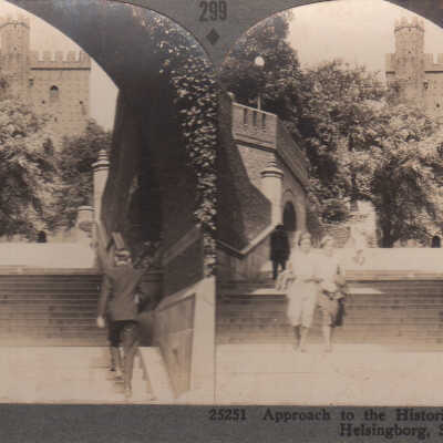 Stereoview of Karnan Castle, Helsingborg, Sweden