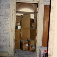 A room filled with boxes.