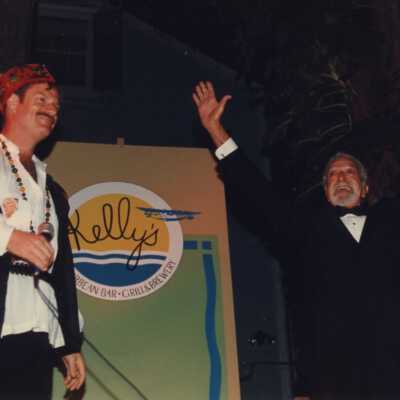 Capt. Tony and an unknown man at the Coronation Ball.