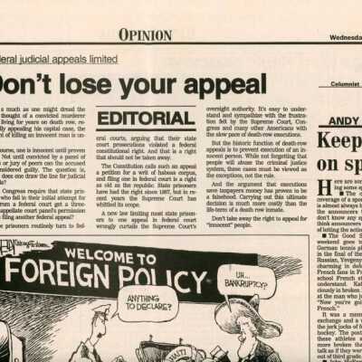 An article in the Key West Citizen that reads Hayden: Proposal for Christia