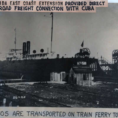 Freight car ferry from Key West to Cuba