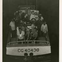 A group of people on a boat