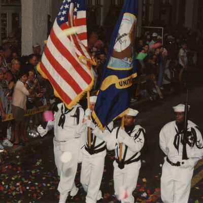 Military opening the parade.