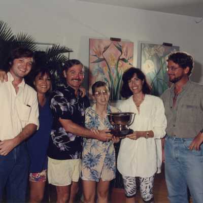 Unknown group of people at an award ceremony.