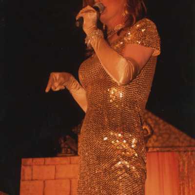 An unknown person dressed up.