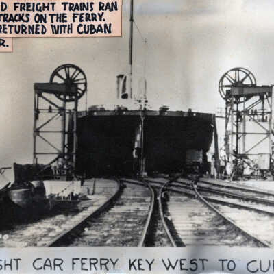Freight car ferry from Key West to Cuba