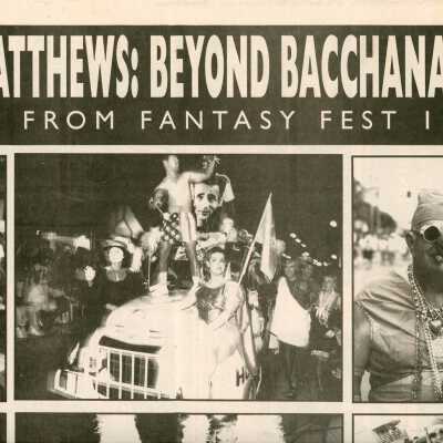 Multiple pictures in the Bone Island Sun newspaper of Fantasy Fest.