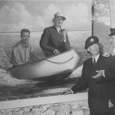 Painting of Herbert Hoover and Calvin Albury