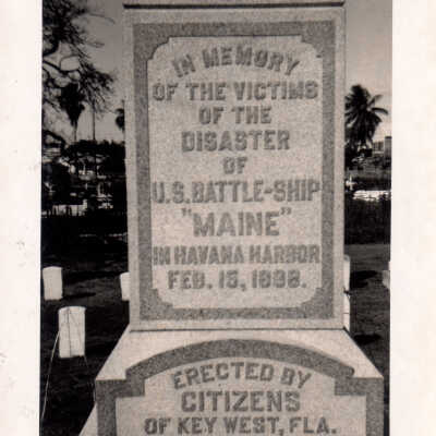 Key West Cemetery - U.S.S. MAINE marker