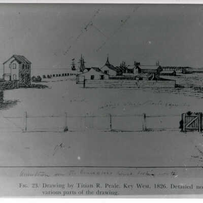 Drawing of Key West by Titian R. Peale