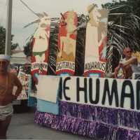 A float that will be in the parade.