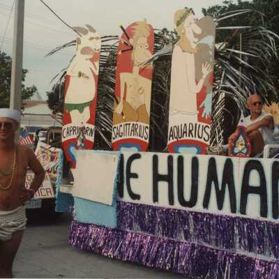A float that will be in the parade.