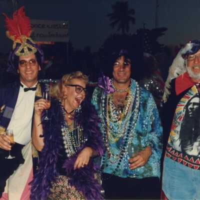 Unknown people dressed up.