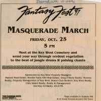 An article in the Island Life newspaper that reads Fantasy Fest 1991 Masquerade March.