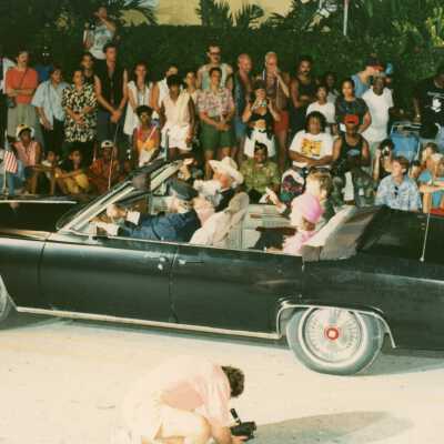 A float in the parade.