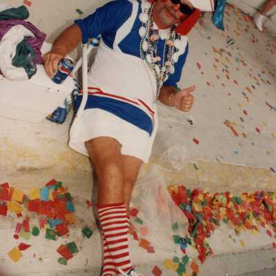 Unknown person dressed up as raggedy ann.