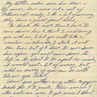 Letter from Naval Air Station Key West during Cuban Missile Crisis: Copyright: © Key West Art & Historical Society