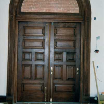 The front doors.