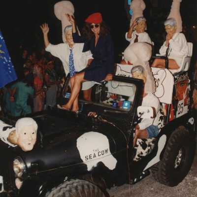 Float in the parade.