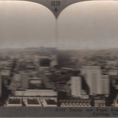Seattle and Puget Sound from the Smith Building, Washington