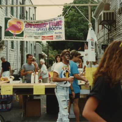A street booth at the FF street fair.
