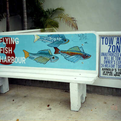 Bench Outside Rich's Cafe