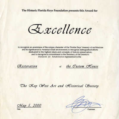 Custom House Restoration Excellence Award