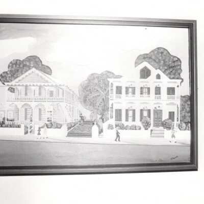 Artwork of a street scene: Copyright: © Key West Art & Historical Society; Origformat: Print-Photographic
