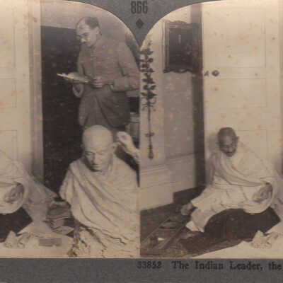 Stereoview of Mahatma Gandhi