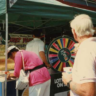 FF street fair lottery booth.
