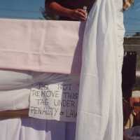 A float that is waiting for the parade to start.