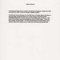 Street closures during the Fantasy Fest parade.