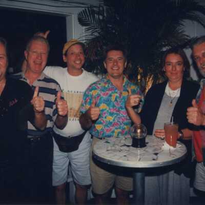 Dennis Beaver and a group of unknown people at the Call of the Wild awards ceremony.