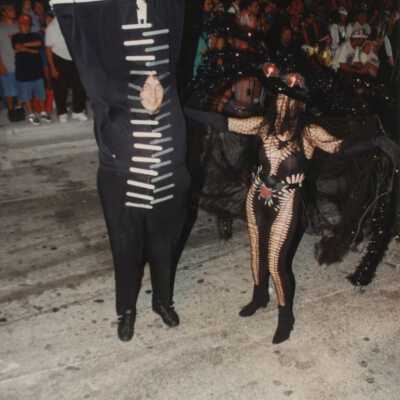 Unknown people dressed up.